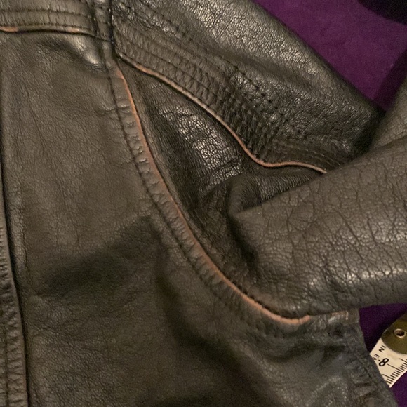 Men’s Danier, black leather jacket with detachable hood, labeled XL - Picture 14 of 16